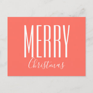 Cartes Pour Fêtes Annuelles Joyeux Noël Corail Blanc