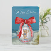 Cartes Pour Fêtes Annuelles Joyeux Noël côtier Hilton Head Island Beach (Debout devant)