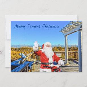 Cartes Pour Fêtes Annuelles Joyeux Noël côtier Hilton Head Island Père Noël