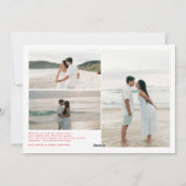 Cartes Pour Fêtes Annuelles Joyeux Noël Couples Red (Dos)