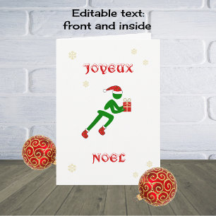 Cartes Pour Fêtes Annuelles Joyeux Noel coureur de noël
