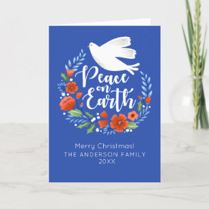 Cartes Pour Fêtes Annuelles Joyeux Noël Couronne Fleurie Photo