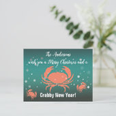Cartes Pour Fêtes Annuelles Joyeux Noël Crabby Nouvel An ! (Debout devant)