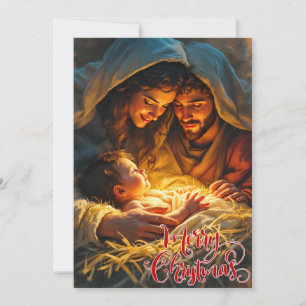 Cartes Pour Fêtes Annuelles Joyeux Noël Crèche