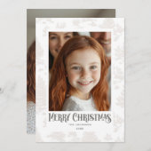 Cartes Pour Fêtes Annuelles Joyeux Noël Crème Toile Vacances Design (Devant / Derrière)