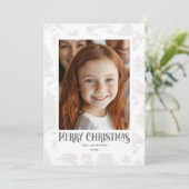 Cartes Pour Fêtes Annuelles Joyeux Noël Crème Toile Vacances Design (Debout devant)