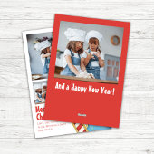 Cartes Pour Fêtes Annuelles Joyeux Noël Cute Cookie Photo Collage