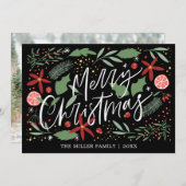 Cartes Pour Fêtes Annuelles Joyeux Noël Cute Doodle Vacances (Devant / Derrière)