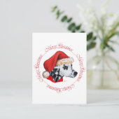 Cartes Pour Fêtes Annuelles Joyeux Noël dalmate (Debout devant)
