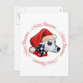 Cartes Pour Fêtes Annuelles Joyeux Noël dalmate (Devant / Derrière)