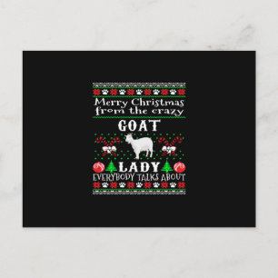 Cartes Pour Fêtes Annuelles Joyeux Noël Dame Chèvre Cadeau Laid