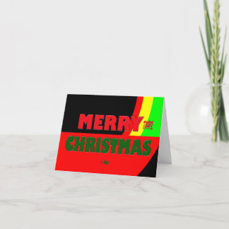 Cartes Pour Fêtes Annuelles Joyeux Noël dans des couleurs de Rasta