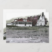 Cartes Pour Fêtes Annuelles Joyeux Noël d'art du Michigan d'île de Harsens (Devant / Derrière)