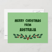Cartes Pour Fêtes Annuelles Joyeux Noël d'Australie (Devant / Derrière)