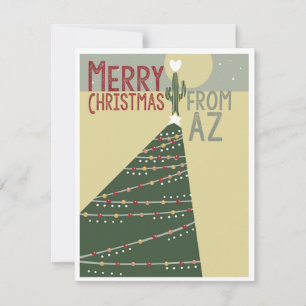 Cartes Pour Fêtes Annuelles Joyeux Noël de Arizona Cactus Tree Lights