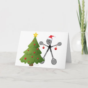 Cartes Pour Fêtes Annuelles Joyeux Noël de Badminton