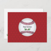 Cartes Pour Fêtes Annuelles Joyeux Noël de baseball (Devant / Derrière)