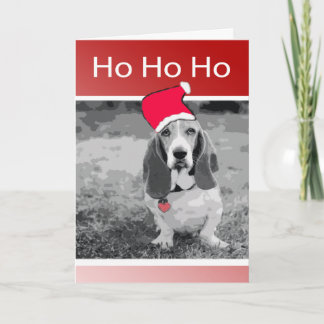 Cartes Pour Fêtes Annuelles Joyeux Noël de Basset Hound