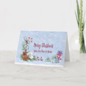 Cartes Pour Fêtes Annuelles Joyeux Noël de chez nous à vos (Devant)
