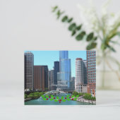 Cartes Pour Fêtes Annuelles Joyeux Noël de Chicago Illinois (Debout devant)