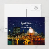 Cartes Pour Fêtes Annuelles Joyeux Noël de Chicago, Illinois (Devant / Derrière)