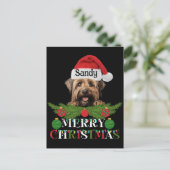 Cartes Pour Fêtes Annuelles Joyeux Noël de chien de garde personnalisé (Debout devant)