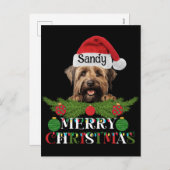 Cartes Pour Fêtes Annuelles Joyeux Noël de chien de garde personnalisé (Devant / Derrière)