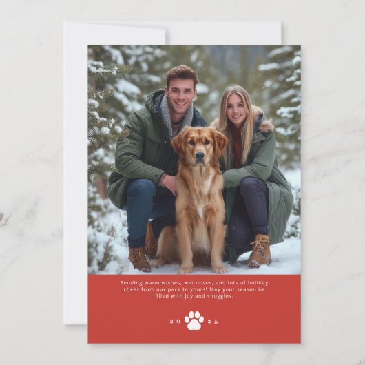 Cartes Pour Fêtes Annuelles Joyeux Noël de chien Howlidays (Dos)