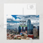 Cartes Pour Fêtes Annuelles Joyeux Noël de Dallas, Texas (Devant / Derrière)