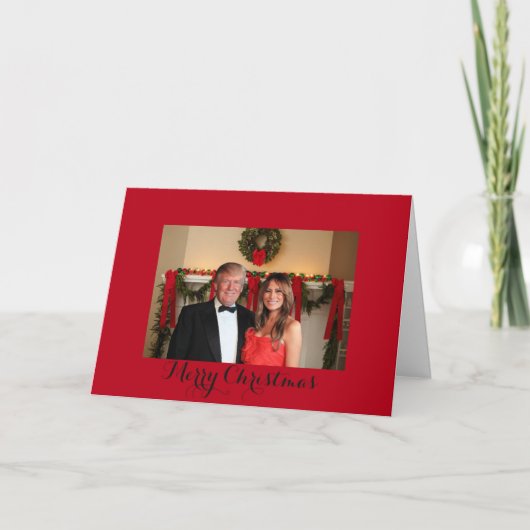 Cartes Pour Fêtes Annuelles Joyeux Noël de Donald et Melania (Devant)