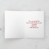 Cartes Pour Fêtes Annuelles Joyeux Noël de fils (Intérieur)