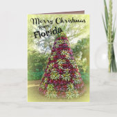 Cartes Pour Fêtes Annuelles Joyeux Noël de Floride Bromeliad Tree (Devant)