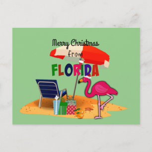 Cartes Pour Fêtes Annuelles Joyeux Noël de Floride, design amusant et coloré