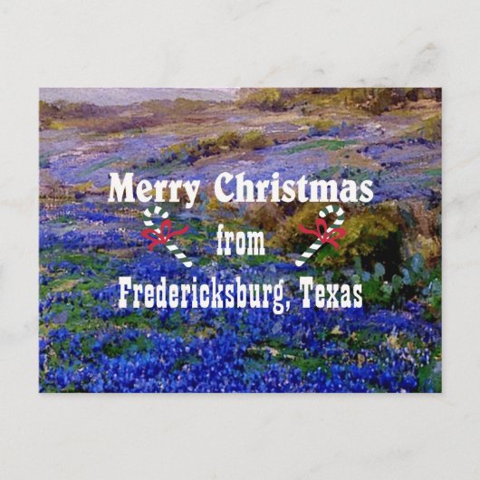 Cartes Pour Fêtes Annuelles Joyeux Noël de Fredericksburg, Texas (Devant)