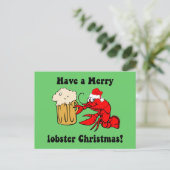 Cartes Pour Fêtes Annuelles Joyeux Noël de homard (Debout devant)