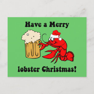 Cartes Pour Fêtes Annuelles Joyeux Noël de homard