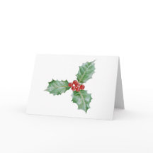 Joyeux Noël de houx pour aquarelle