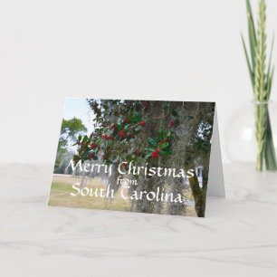 Cartes Pour Fêtes Annuelles Joyeux Noël de la Caroline du Sud