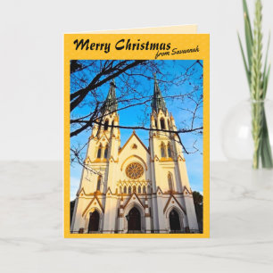 Cartes Pour Fêtes Annuelles Joyeux Noël de la cathédrale de Savannah St John