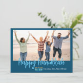 Cartes Pour Fêtes Annuelles Joyeux Noël de la famille Hanoukka (Debout devant)