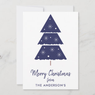 Cartes Pour Fêtes Annuelles Joyeux Noël de la Marine Arbre de Noël Snowflakes