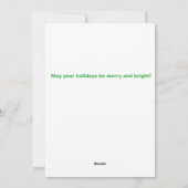 Cartes Pour Fêtes Annuelles Joyeux Noël de la plage (Dos)