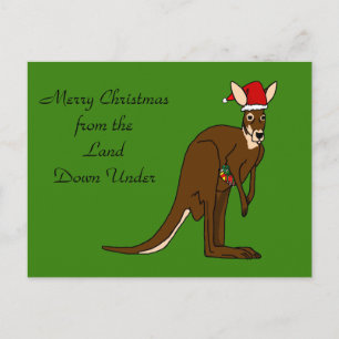 Cartes Pour Fêtes Annuelles Joyeux Noël de la terre à terre sous Kangaroo