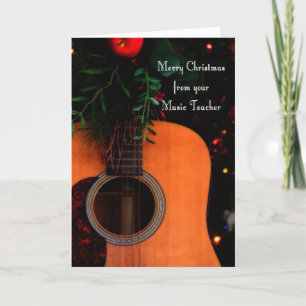 Cartes Pour Fêtes Annuelles Joyeux Noël de l'enseignant de musique Joyful Song