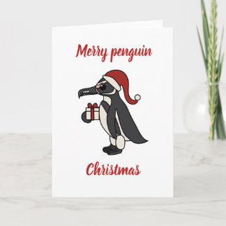 Cartes Pour Fêtes Annuelles Joyeux Noël de manchot