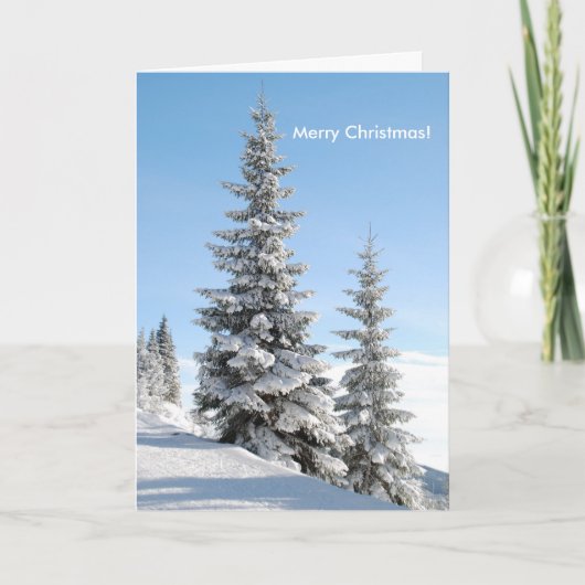 Cartes Pour Fêtes Annuelles Joyeux Noël de neige (Devant)