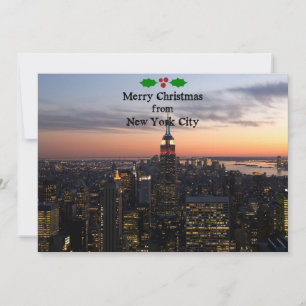 Cartes Pour Fêtes Annuelles Joyeux Noël de New York
