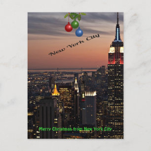 Cartes Pour Fêtes Annuelles Joyeux Noël de New York