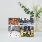 Cartes Pour Fêtes Annuelles Joyeux Noël de New York (Debout devant)