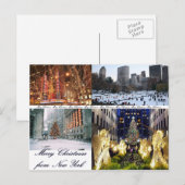 Cartes Pour Fêtes Annuelles Joyeux Noël de New York (Devant / Derrière)